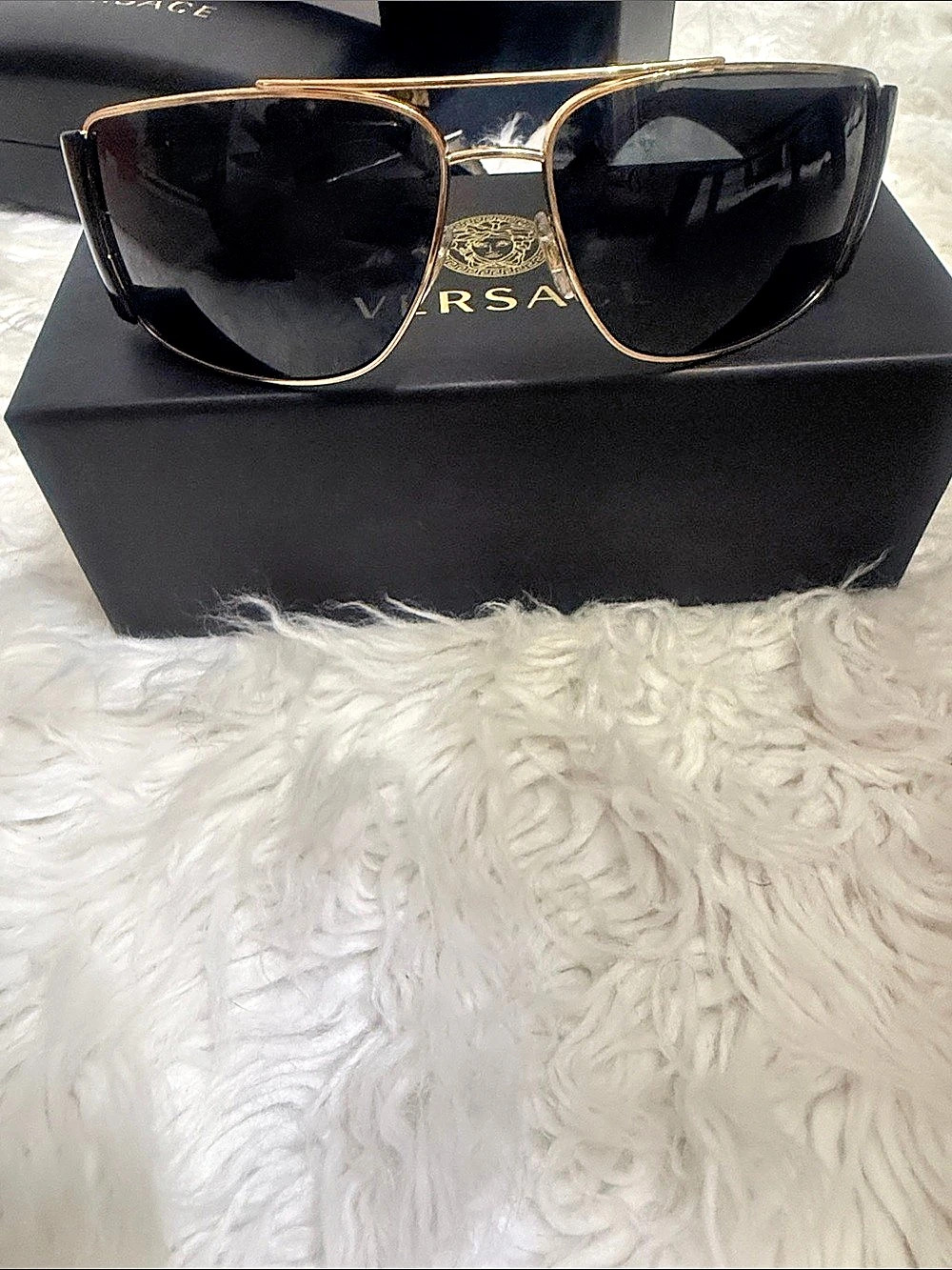 Versace Black & Gold Sunglasses